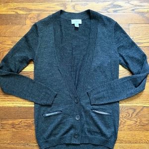 LOFT cardigan sequin pockets